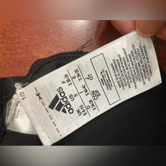 Adidas Training Workout Sports Bra Small Racer Back Mesh Black Padded NEW - Picture 3 of 8